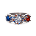 United Brilliance - Three Stone America Ring